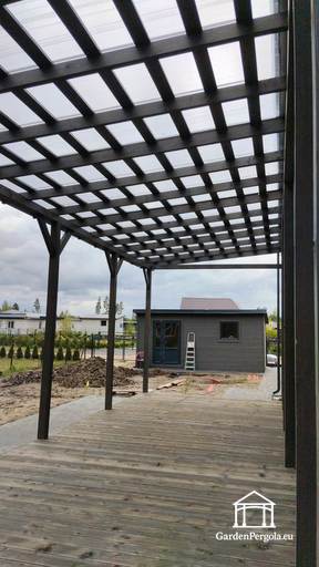 Husfast Baldakin 3x10m Polycarbonat