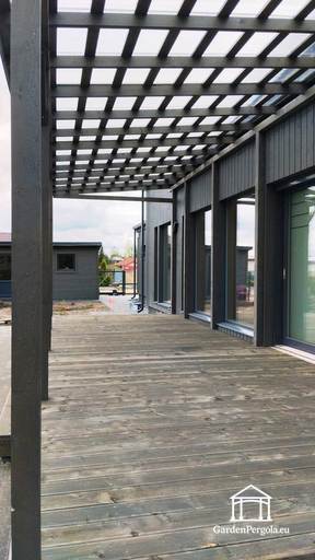 Husfast Baldakin 3x10m Polycarbonat