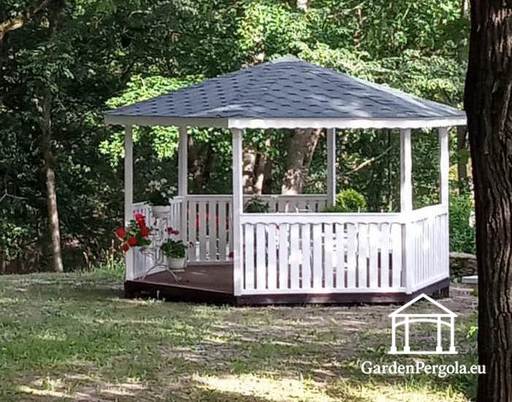 6-sidet havepavillon