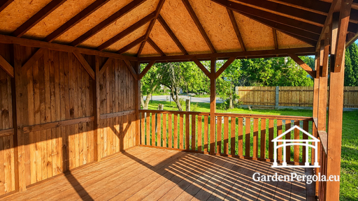 4x6 m Trægazebo til Haven