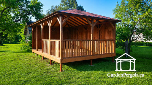 4x6 m Trægazebo til Haven