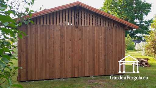 4x6 m Brun Træhavepavillon