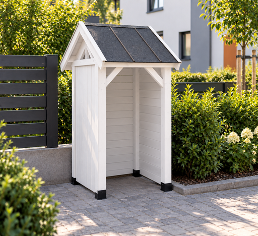 1,3 × 1,3 m affaldsskur i træ - garden gazebo pergola