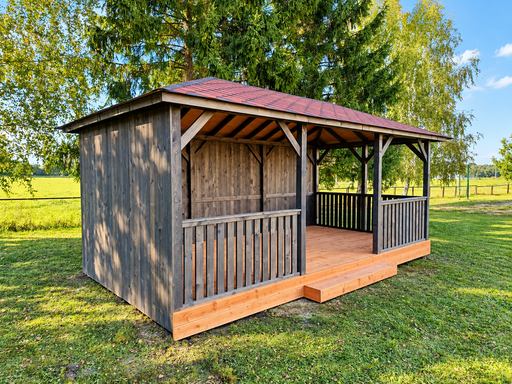 3x6 m havepavillon i træ