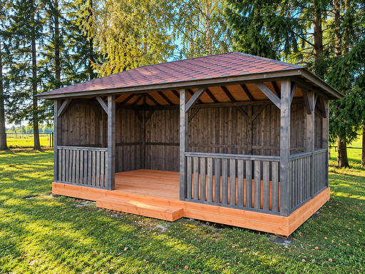 3x6 m havepavillon i træ