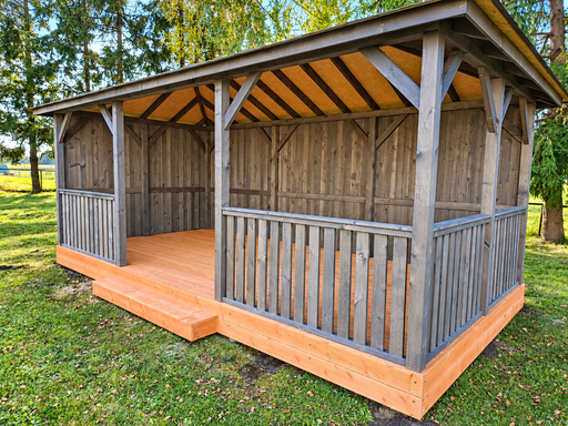 3x6 m havepavillon i træ
