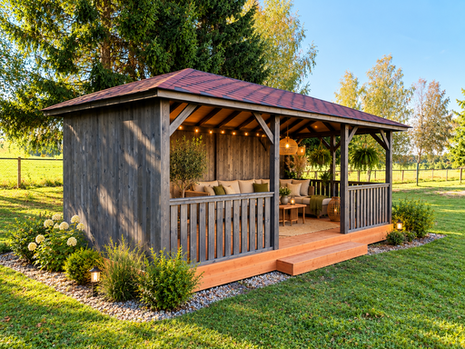 3x6 m havepavillon i træ